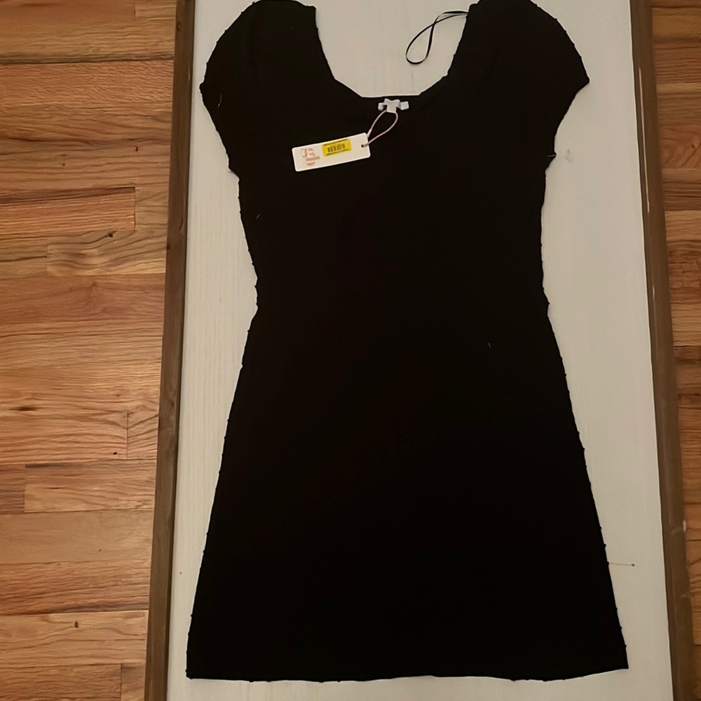Kids Black Short Sleeve A-Line Dress - Brand Unspecified